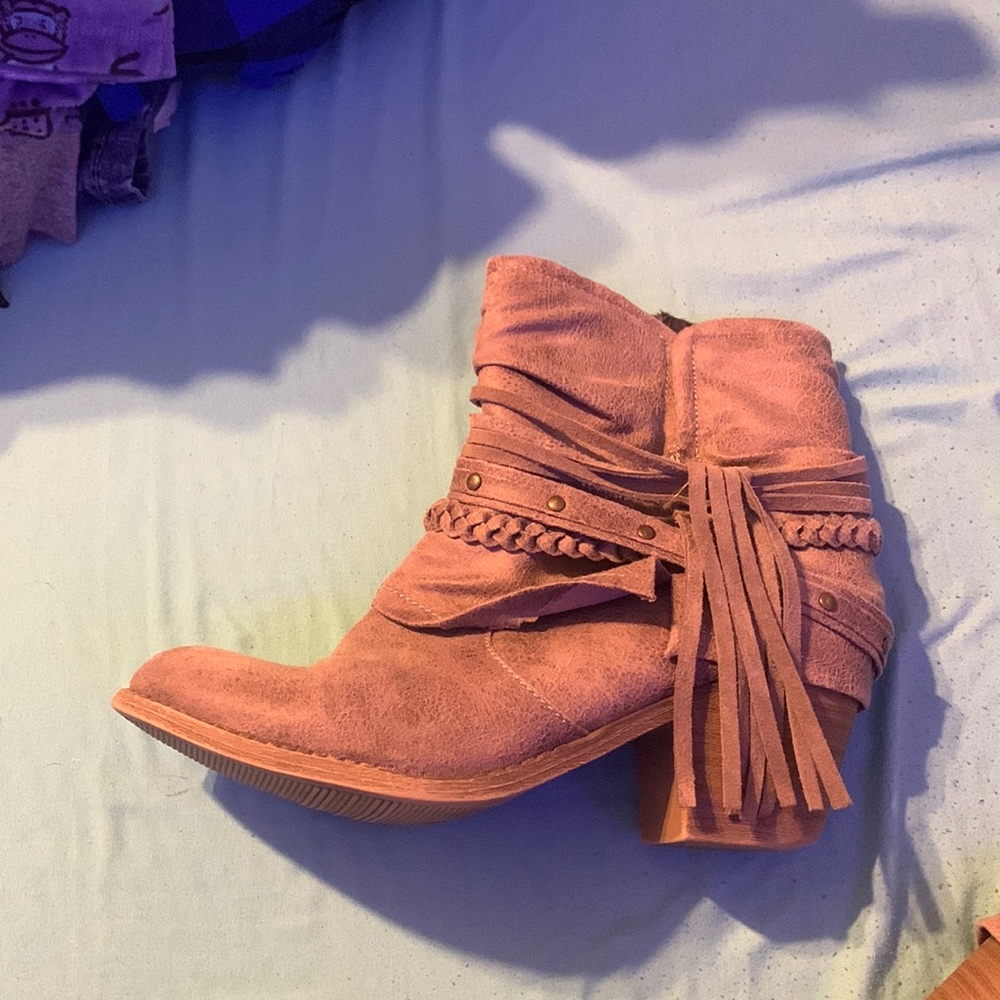 Brown dress up boots